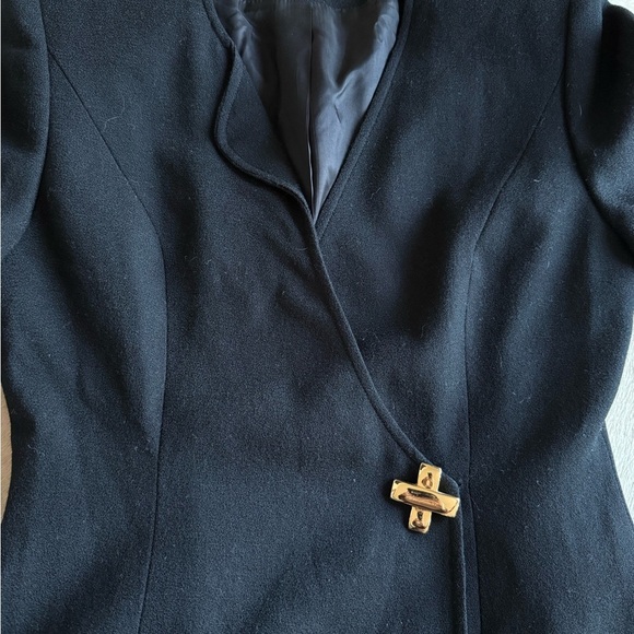 Bicci by Florine Wachter Elegant Black Midi Dress- long sleeve- ssshhh luxury - Picture 4 of 11